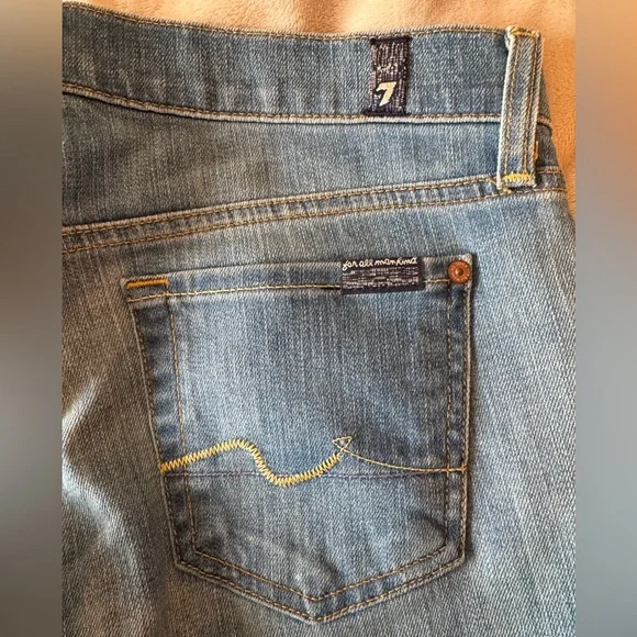 7 For All Mankind Low Rise Skinny Boyfriend Jeans, Size 25 - Picture 8 of 8